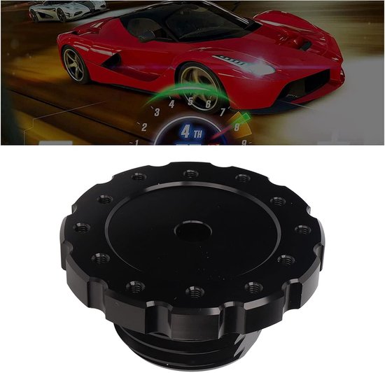 Stuurwiel Adapter - Race Stuur Adapter - Sim Racing - CNC Aluminiumlegering - 70 mm PCD - Zwart — afbeelding 3
