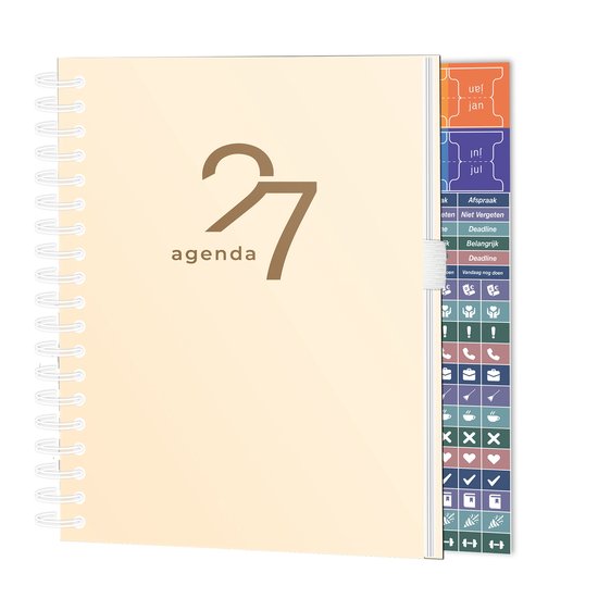 Agenda 2027 – A5 – Weekagenda – Hardcover – Beige