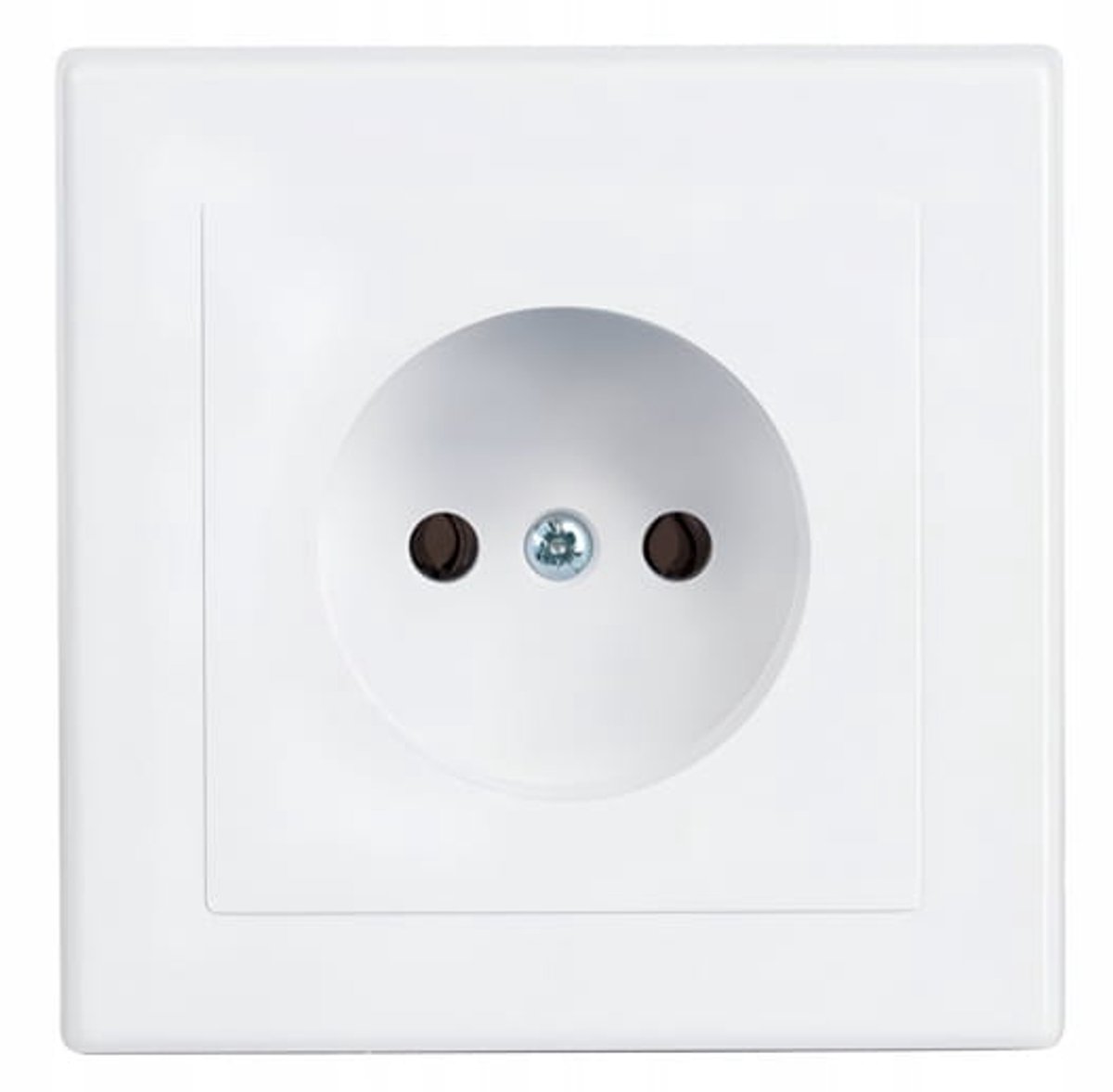 Duwi Jowisz - Enkelvoudige Wandcontactdoos - Wit - Zonder Aarding - Inbouw
