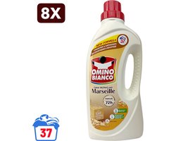 8 x Omino Bianco - Marseille - Wasmiddel - Natuurlijke Zeep - Witte & Gekleurde Was - 37 Wasbeurten