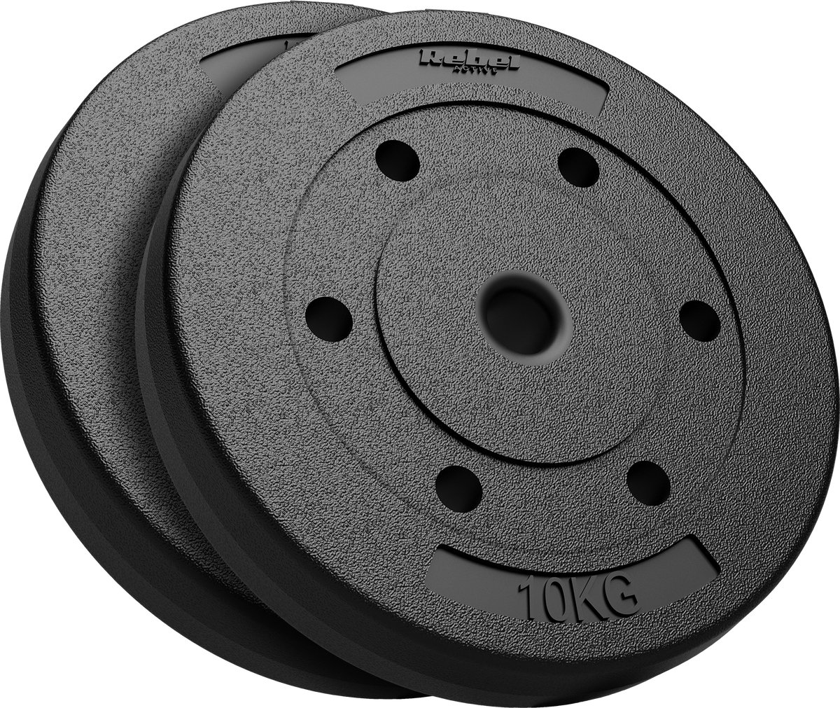 Rebel Active Serie - Bitumineuze Gewichten - 2x10kg - 31mm Gaten - Duurzame PVC Coating