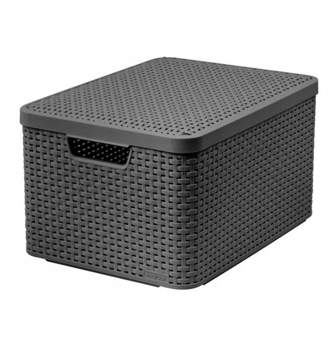 Curver Style Opbergmand met deksel L - 30 liter - Antraciet - 44,5x33x24,8 cm