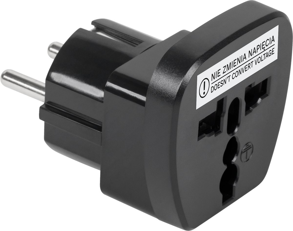 INNE Serie - Universele AC Verbinding - Zwart - 16A - Met Uziem