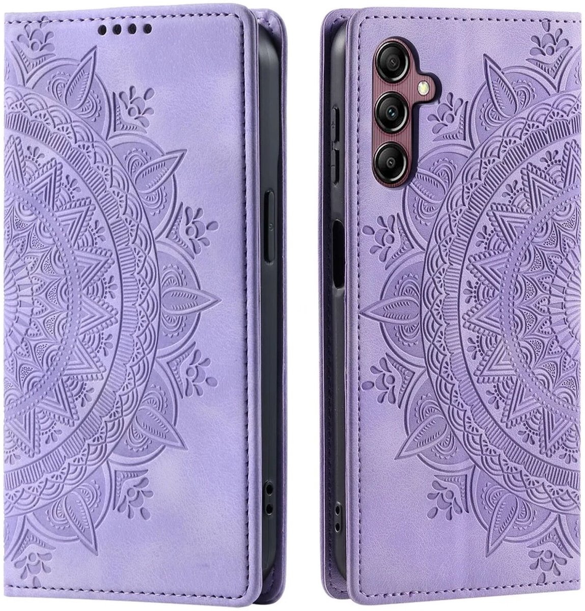 Hoesje Mandala Book Case met Pasjeshouder Paars Geschikt voor Samsung Galaxy A16