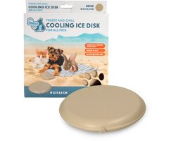 CoolPets Cooling Ice Disc Beige - Refroidissement pour Animaux de Compagnie - Disque Refroidissant - Beige