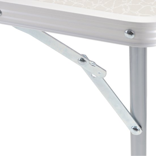 Springos Campingtafel - Vouwtafel - Inklapbaar - Opvouwbaar - 90x60x70 cm - Wit van Springos — afbeelding 2