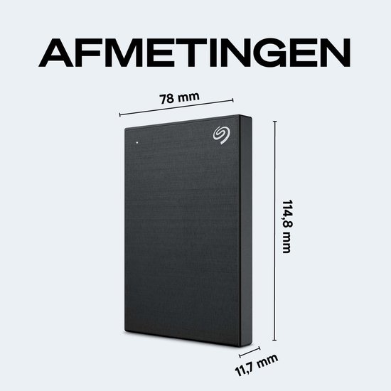 Seagate One Touch - Draagbare externe harde schijf - Wachtwoordbeveiliging - 2TB - Zwart van Merkloos — afbeelding 5