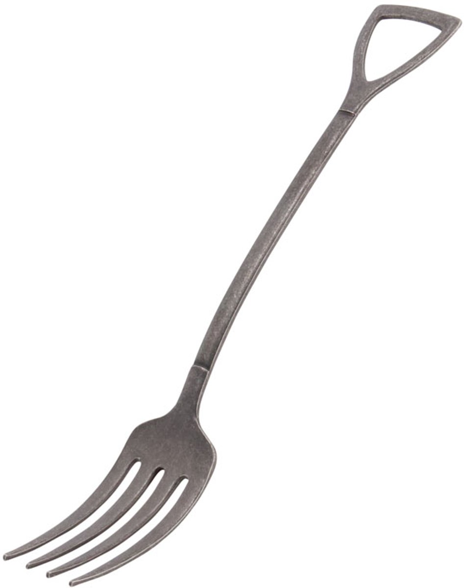 Tokyo Design Studio - Vintage Black Shovel Vork - Dessertvork - Zwart RVS - 18,5 cm