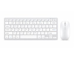 APO Electronics® AirKeys S1 - Draadloos Toetsenbord en Muis Set - Bluetooth + USB - Stil Typen - Ultradun Design - Compact Keyboard - Tot 5000 DPI - Geschikt Voor Windows & Mac - Wit