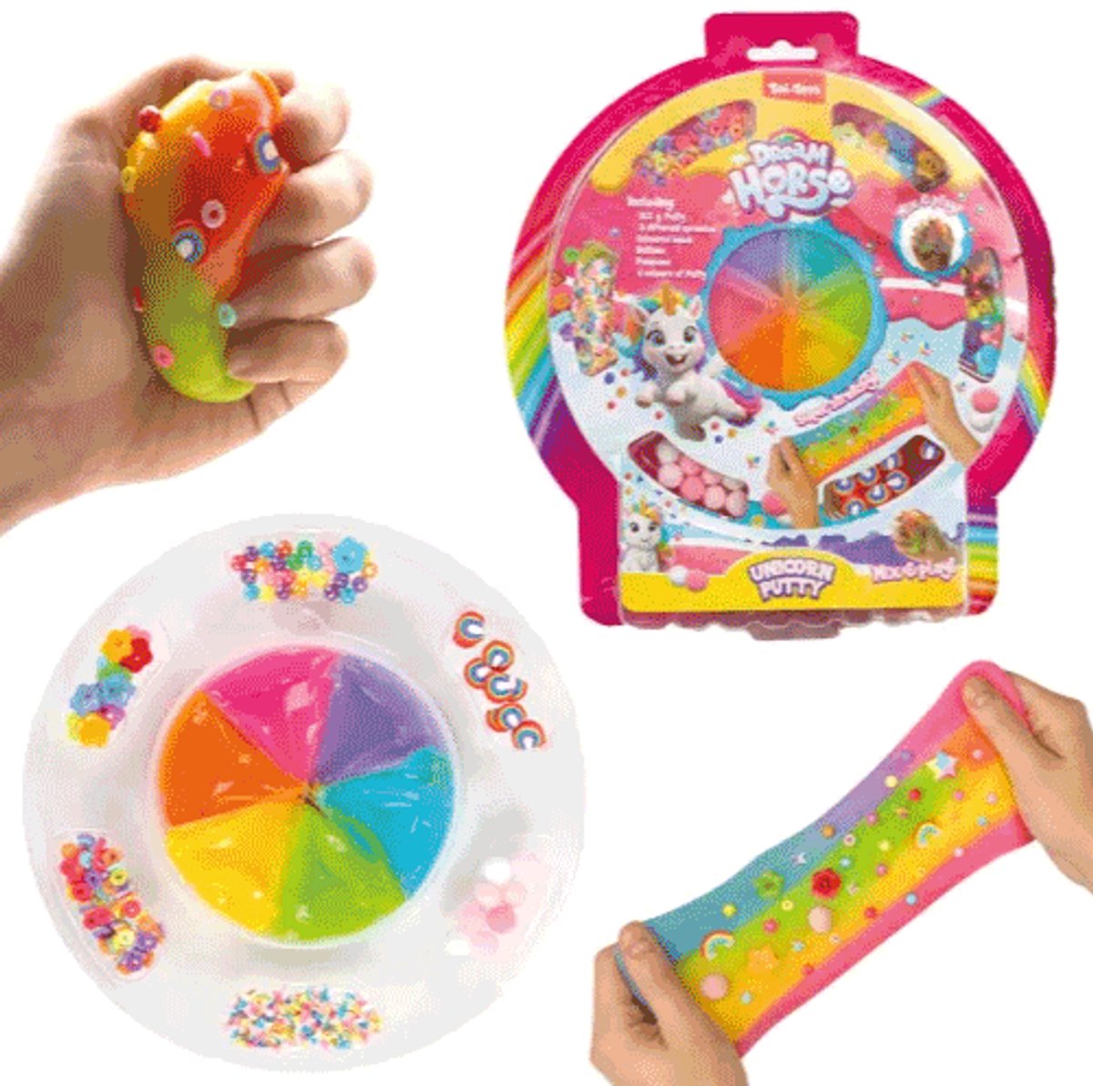 Eenhoorn 6 kleuren putty