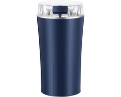 Elektrische Koffiemolen - Koffiebonenmaler Kruidenmaler - Verse Koffie Zetten - Roestvrijstalen Messen - Voor 12 Kopjes - Blauw