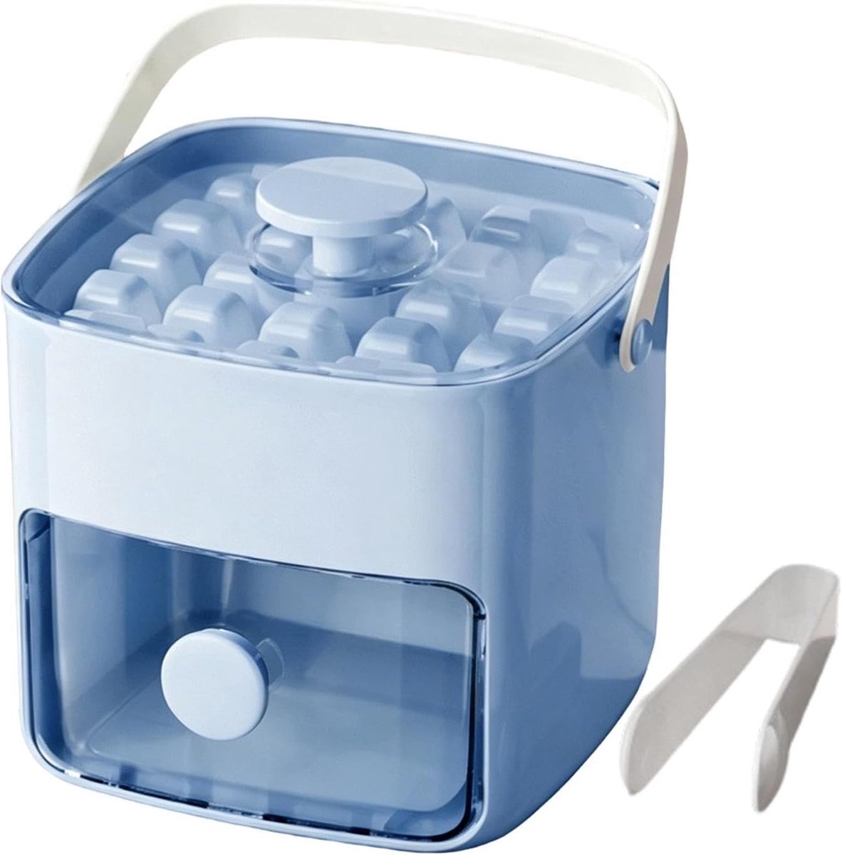 IJsblokjesmaker Container - Ijsblokvorm Doos - Dranken Koelen - Dubbellaags Ontwerp - 17x17x15 cm - Transparant