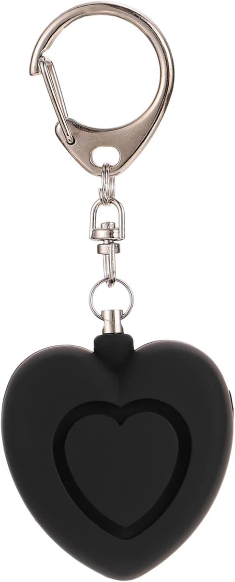 Persoonlijk Alarm - Veiligheidsalarm Sleutelhanger - Noodsituaties Hulp - Met Led Lampjes - 40x40x40 mm - Zwart
