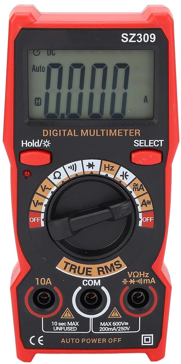 Digitale Multimeter - Spanningstester Elektrisch Gereedschap - Auto Accu Testen - Opvouwbaar Ontwerp - 16 x 11 x 5 cm