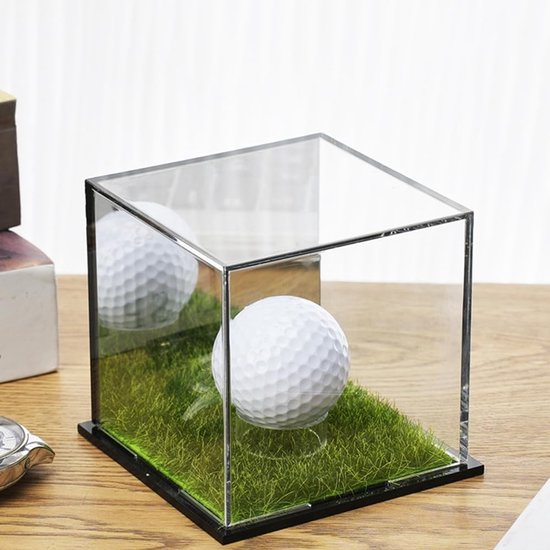 Golfbal Vitrine - Gedenkdoos Opbergdoos - Golfballen Tonen - Transparant Acryl - 12 x 12 x 11 cm - Transparant — afbeelding 2
