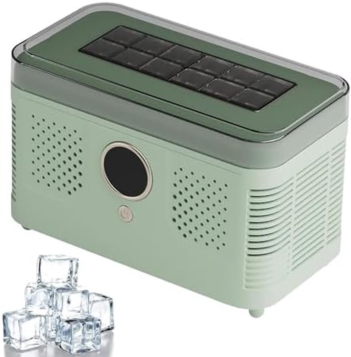 Draagbare IJsmachine - Mini IJsblokjesmaker - Snel IJs Maken - 12 Kubussen in 15 Min - Compact Ontwerp - Groen