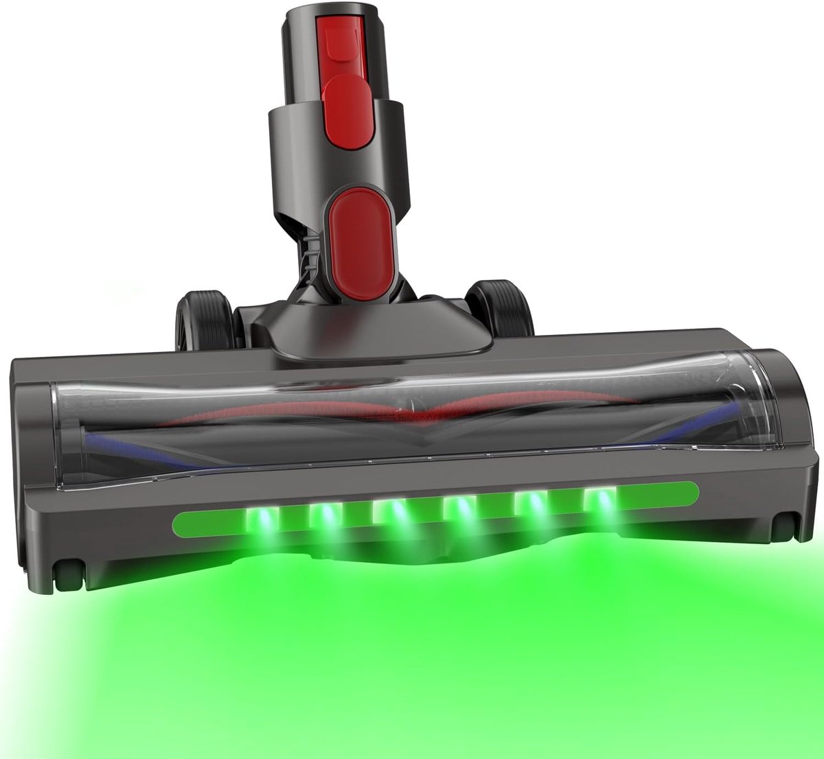 PromoHome Vloerborstel met LED verlichting compatibel met Dyson V7, V8, V10, V11, V15 directe aandrijving voor harde vloeren