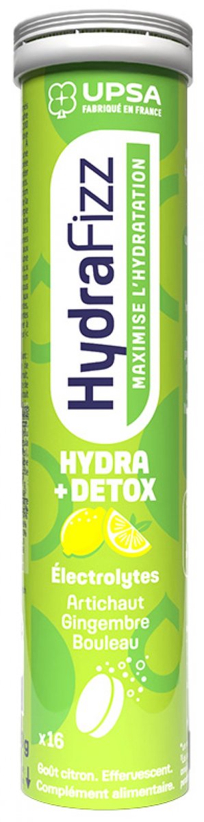 UPSA Hydrafizz Hydra+Détox 16 bruistabletten