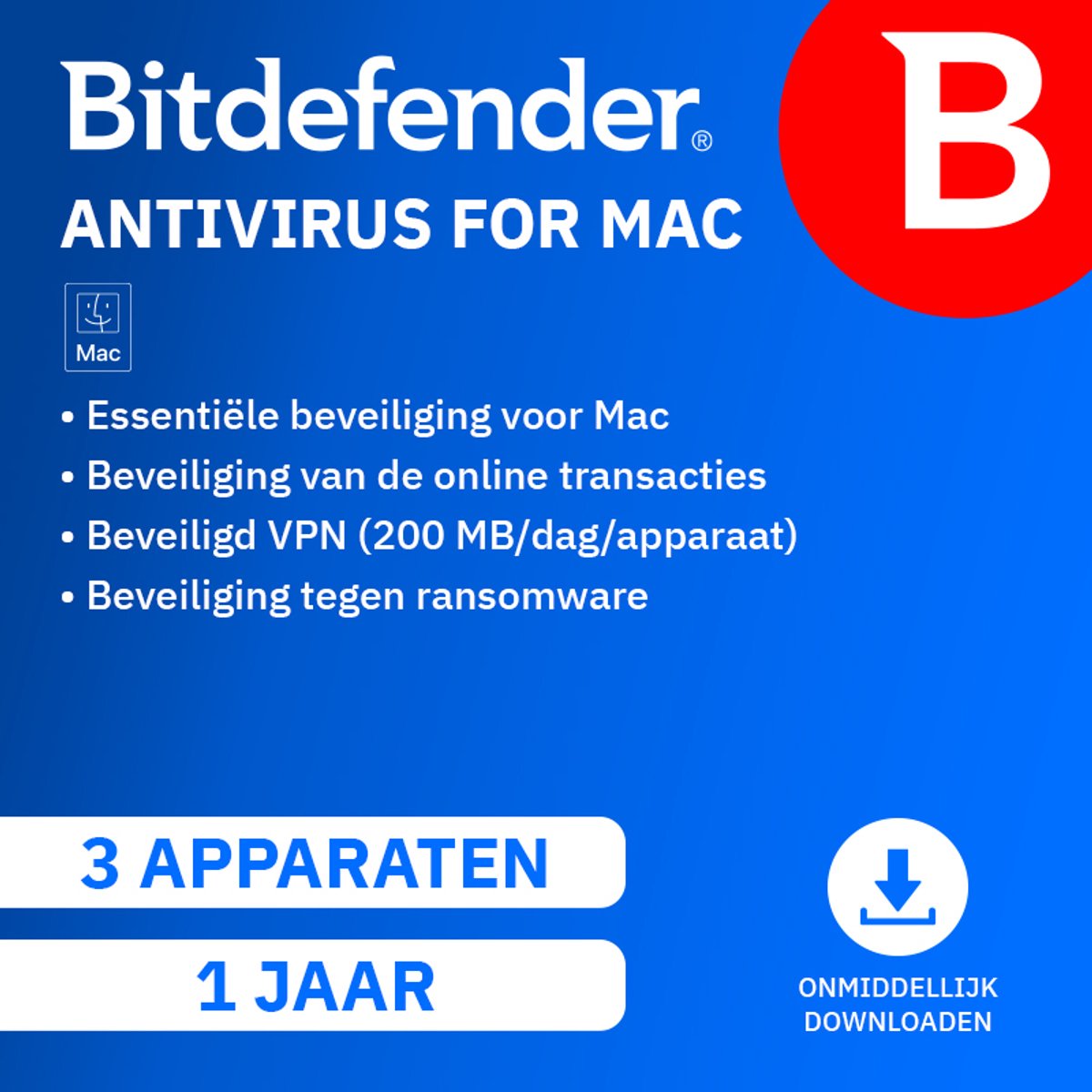 Bol.com Bitdefender Antivirus voor Mac - 12 maanden/3 apparaten - NL - Mac Download aanbieding