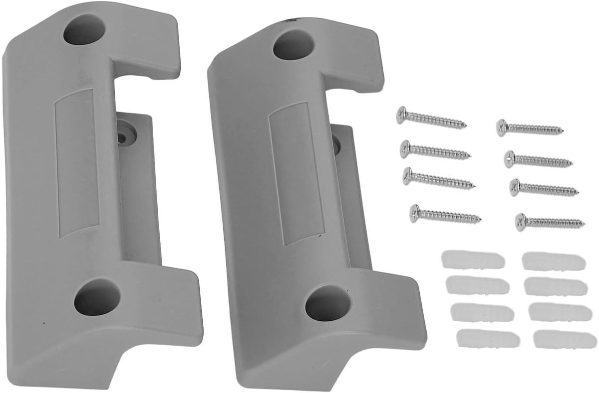 Tuinslang Houder - Slanghaspel Beugel - Tuin Organiseren - Robuuste PVC Constructie - 14 x 8 x 3 cm - Grijs