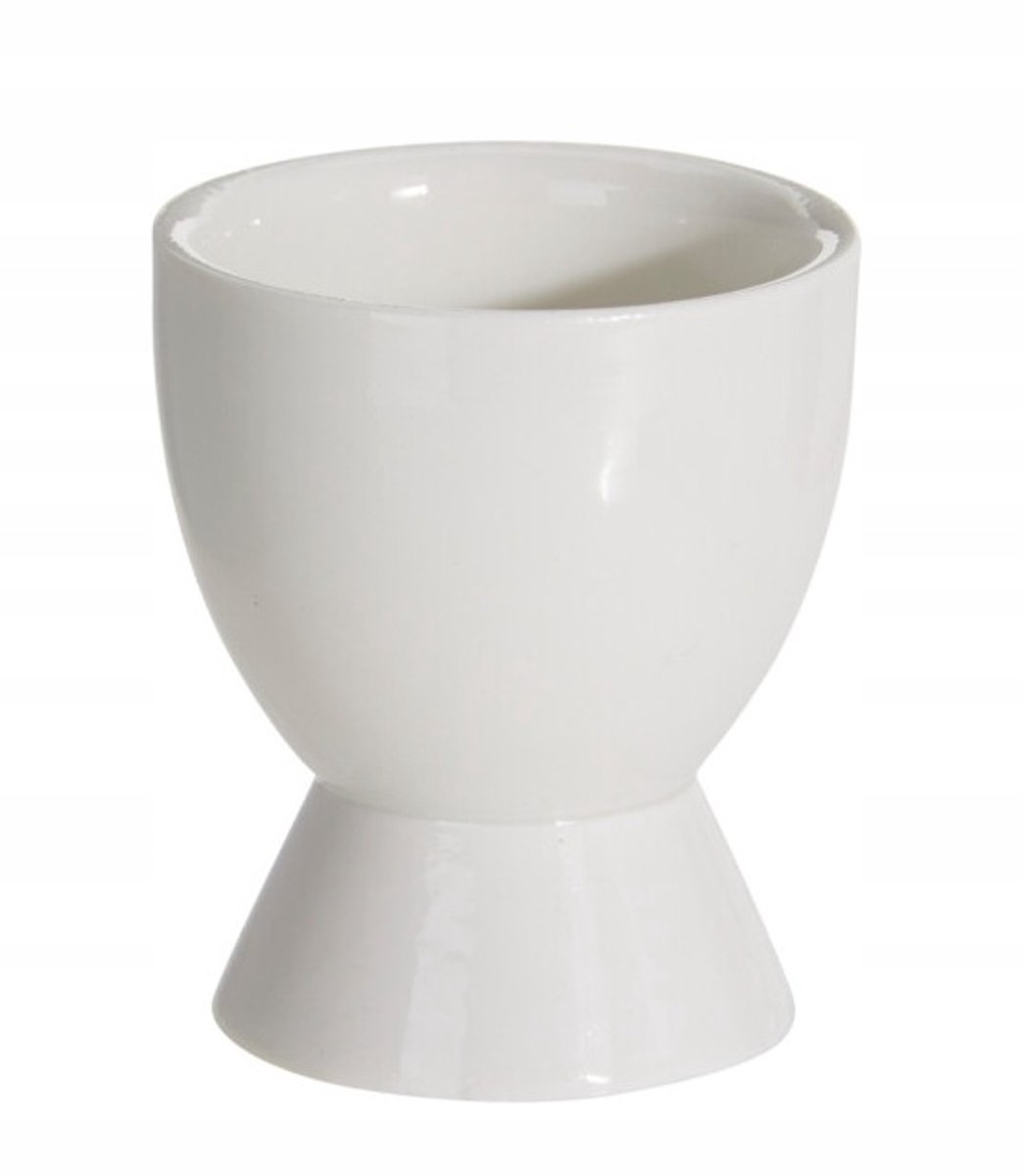 Koopman - Porseleinen Eierhouder - Klassiek Wit - 6 cm