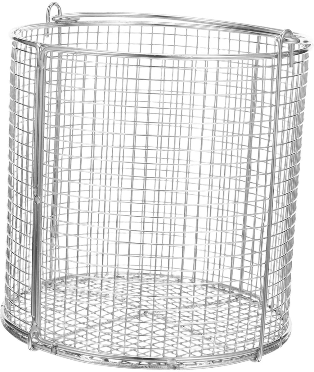 Rvs Ronde Filtermand - Reinigingsmand Onderdelen - Ultrasoon Reinigen - Hittebestendige Constructie - 15 x 15 x 15 cm - Zilver