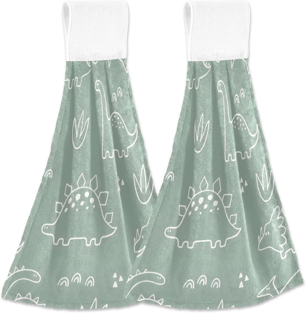 Keukenhanddoeken Set - Dierenprint Handdoeken - Handen Drogen - Met Ophanglus - 40 x 35 cm