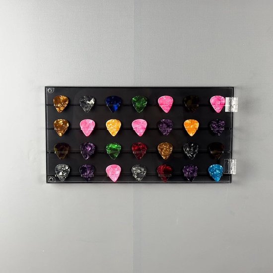 Plectrum Display - Pick Houder - Collectie Tonen - Stofdichte Bescherming - Ruim 28 Picks - Transparant — afbeelding 3