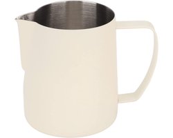 Melkopschuimkan - Koffiemelkbeker - Latte Art Creëren - Dubbele V-uitloop - 700ml - Beige