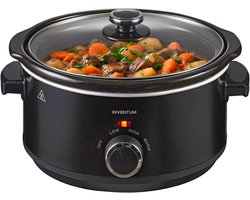 Inventum SC350B Slowcooker - 3,5 L - Warmhoudfunctie - Keramische Binnenpan - PFAS-vrij - Zwart