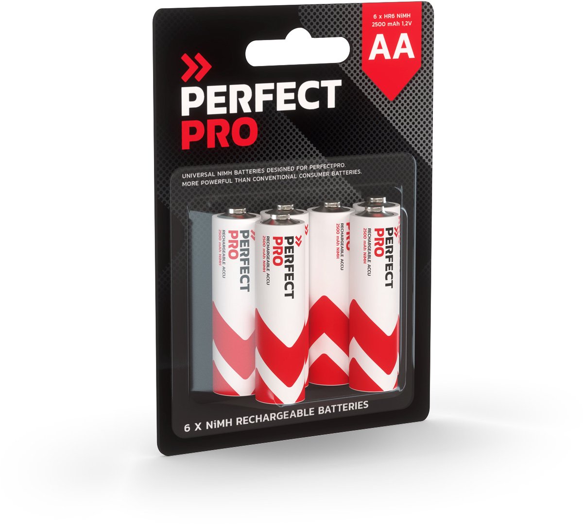 Bol.com Perfectpro AA-cel - NiMH 2500 mAh - 6 stuks AA - B-AA6 aanbieding