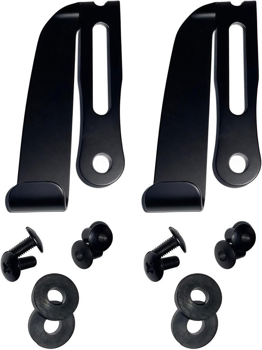 2 Stuks Holster Clip voor Mes, Taille Clip voor Buitenactiviteiten, Geschikt voor Diverse Sheath Riemhouders, Metalen Mes Houder, Ideaal voor Jagers en Kampeerders