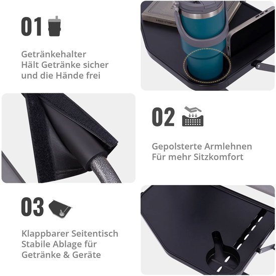 Campingstoel Director Chair II Regiestoel - Outdoor-armleuning 200 kg — afbeelding 2