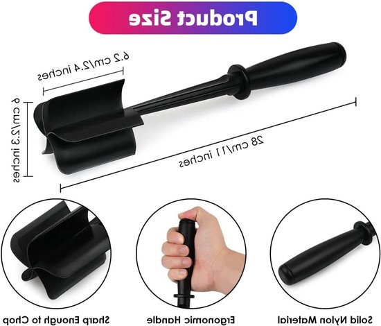 Multifunctionele Handmatige Vleesmolen voor het Maken van Burgers en Gehakt - Hittebestendige Vleesvermaler en Aardappelpuree Maker voor Keukengebruik — afbeelding 5