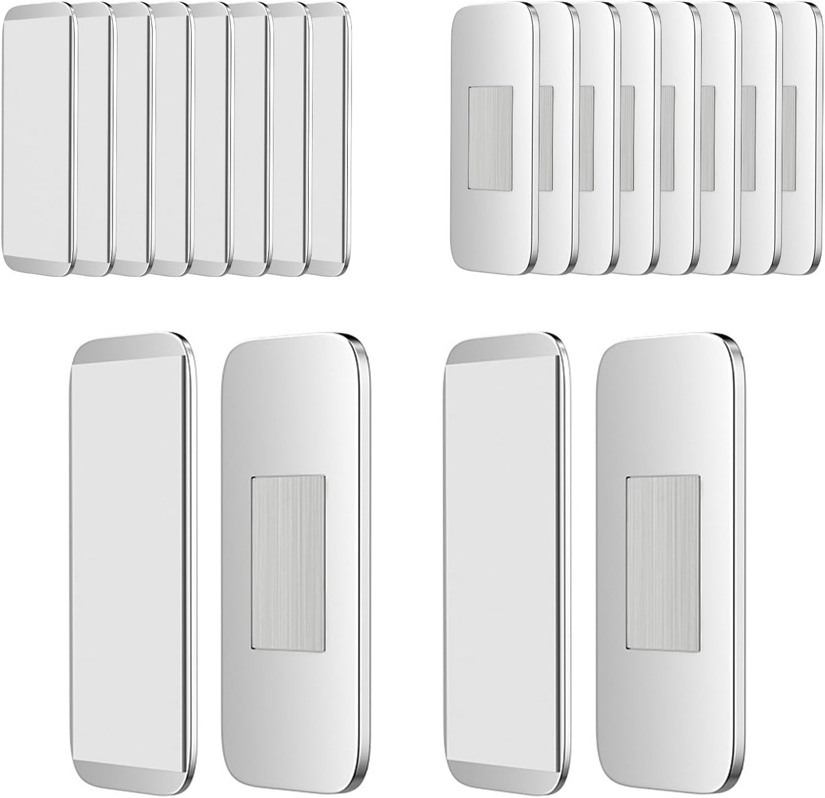 SnelShoppen - Ultra-Dunne Magneten voor Kastdeuren - 16 Stuks Sterke Zelfklevende Deurmagnets voor Meubels, Lades, Keuken en Deuren