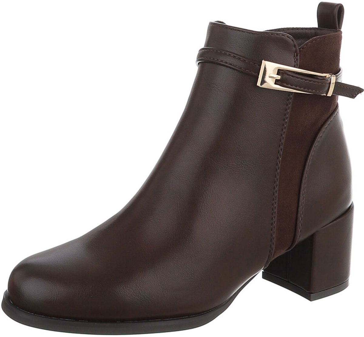 Enkellaars - Blokhak en gespdetail - Dames Mt:36