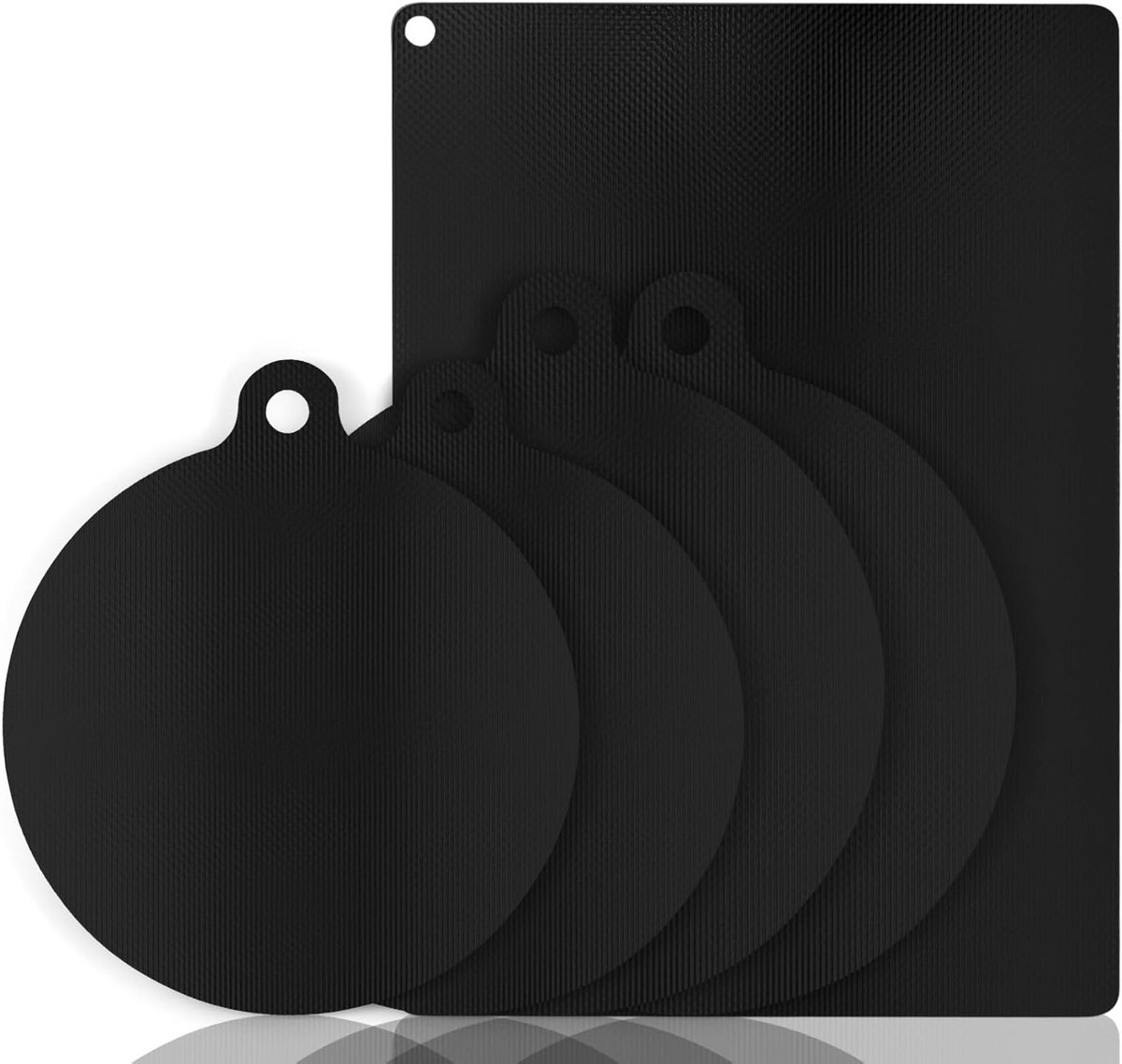 Set van 5 inductiekookplaatbeschermers 0.7 mm hittebestendig tot 300 °C kookplaat bescherming keukenaccessoires anti-kras matten
