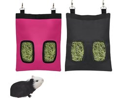 2 Stuks Hooi Voedingszakken voor Konijnen, Cavia's en Hamsters - Duurzame Voedingstas voor Dieren, Ideaal voor Hooi en Snacks