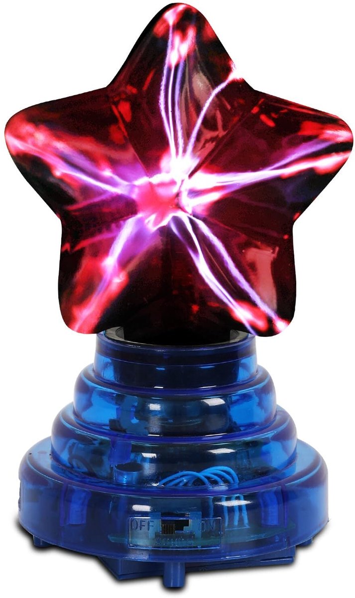 Riserva Plasma Bal - LED Plasma Lamp - Bliksembal met Elektrische Lichtstralen - Decoratieve Tafellamp - Blauw - 11 × 10 × 17 cm