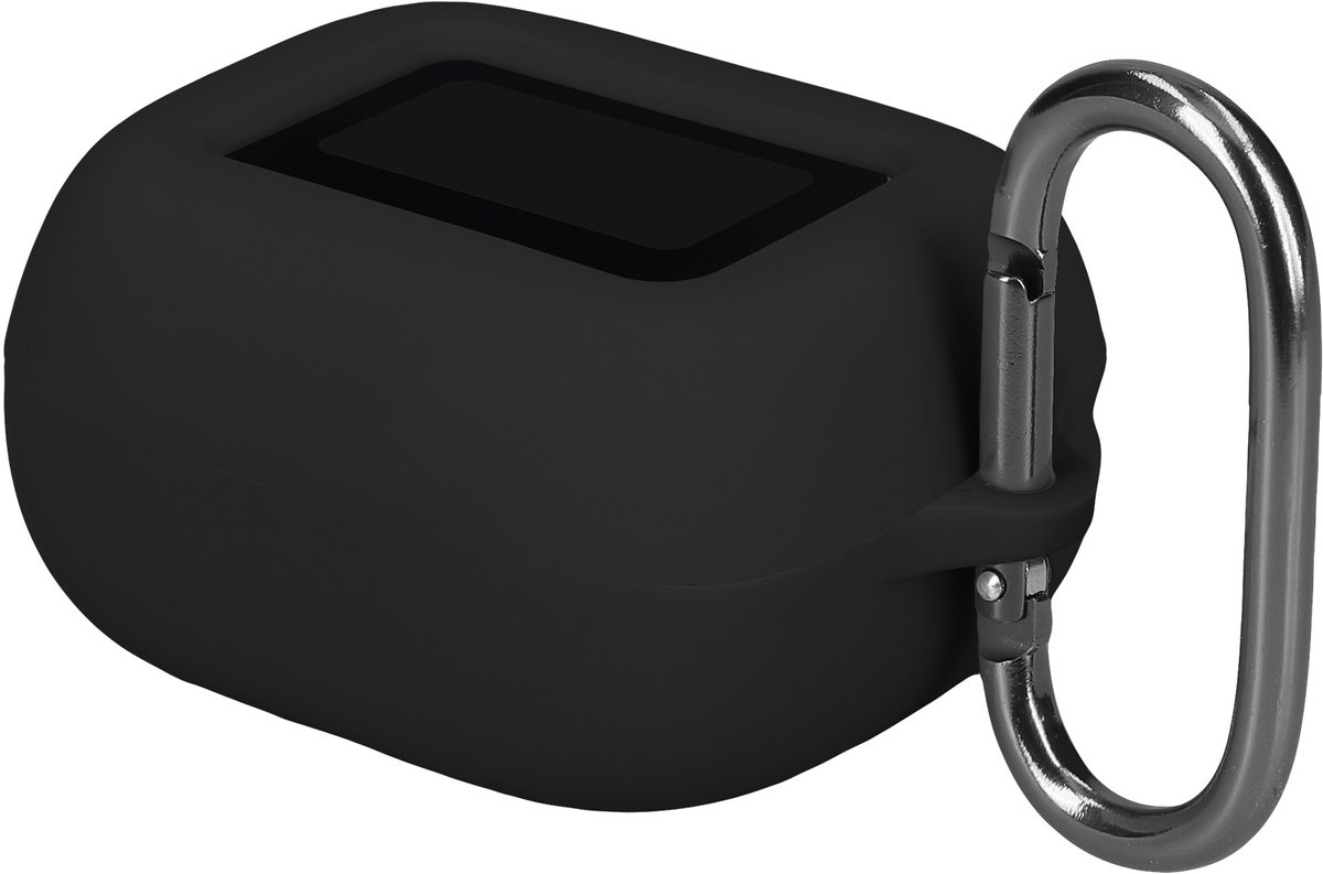kwmobile cover voor oordopjes case - geschikt voor JBL Live Buds 4 / Beam 4 / Flex 4 - Trendy beschermhoes draadloze oordopjes in zwart