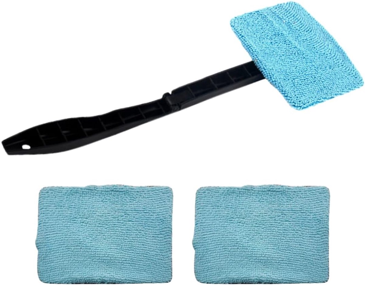SnelShoppen - Windscreen Cleaner Set van 3 - Ruitensproeier, Verlengbare Ruitenwisser, Schoonmaakborstel - Blauw, Groen, Grijs - Voor Ontdooien en Sch
