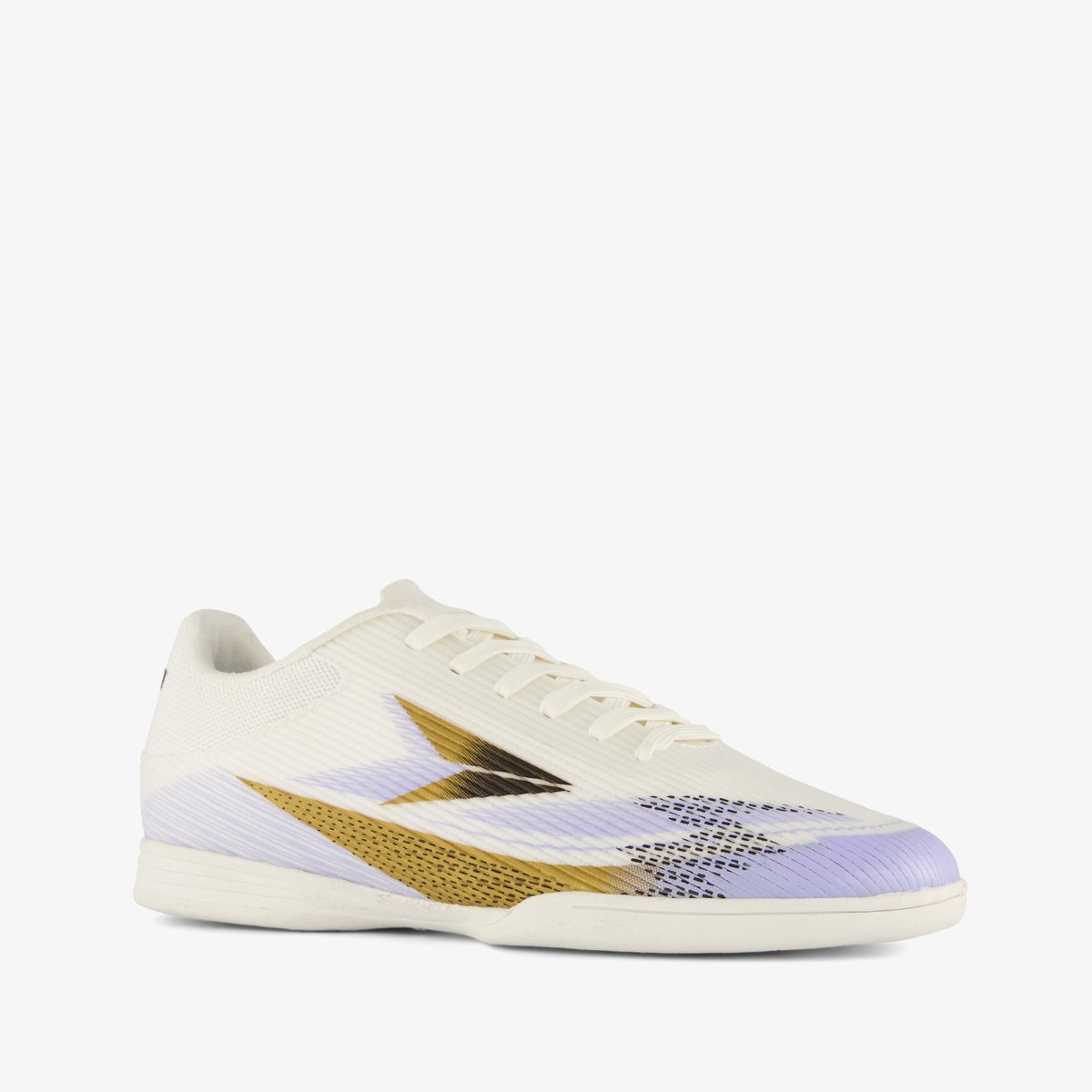 Dutchy Ultimate kinder zaalvoetbalschoen IC wit goud - Maat 32 - Uitneembare zool