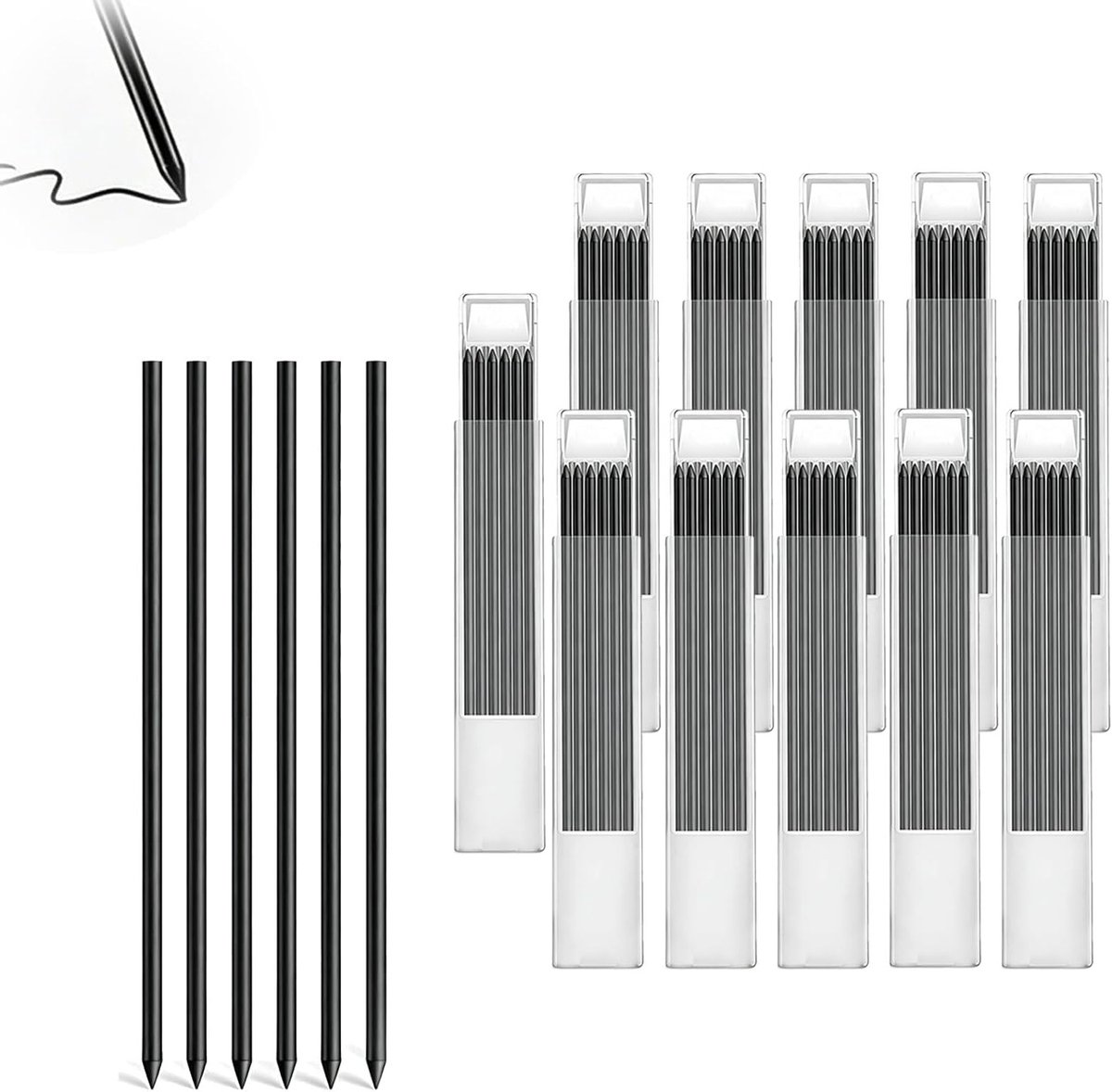 Houten potlood voor timmerwerk, 2.8mm HB potlood navullingen, ideaal voor schetsen en constructie, perfect voor houtbewerking