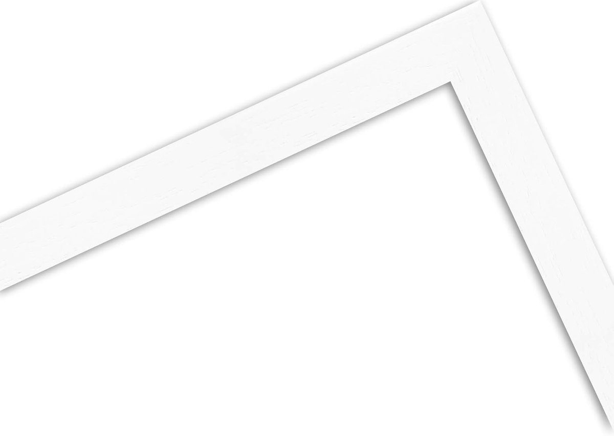 SnelShoppen - Moderne WANDStyle Fotolijst 10x10 cm - Witte Houten Fotolijst met Stand en Hanger - Perfect voor Collages in Woonkamer, Slaapkamer, Kant