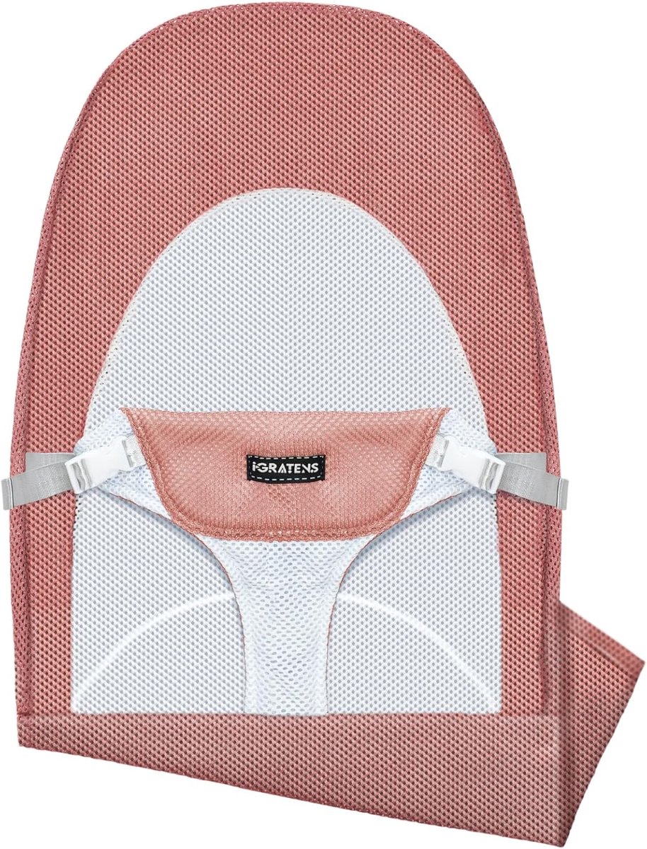SnelShoppen - Baby Bouncer Stoel - iGRATENS Fabric Bouncer Cover - Ademend Mesh, Zacht en Huidvriendelijk, Machinewasbaar, Roze, Voor Kinderen