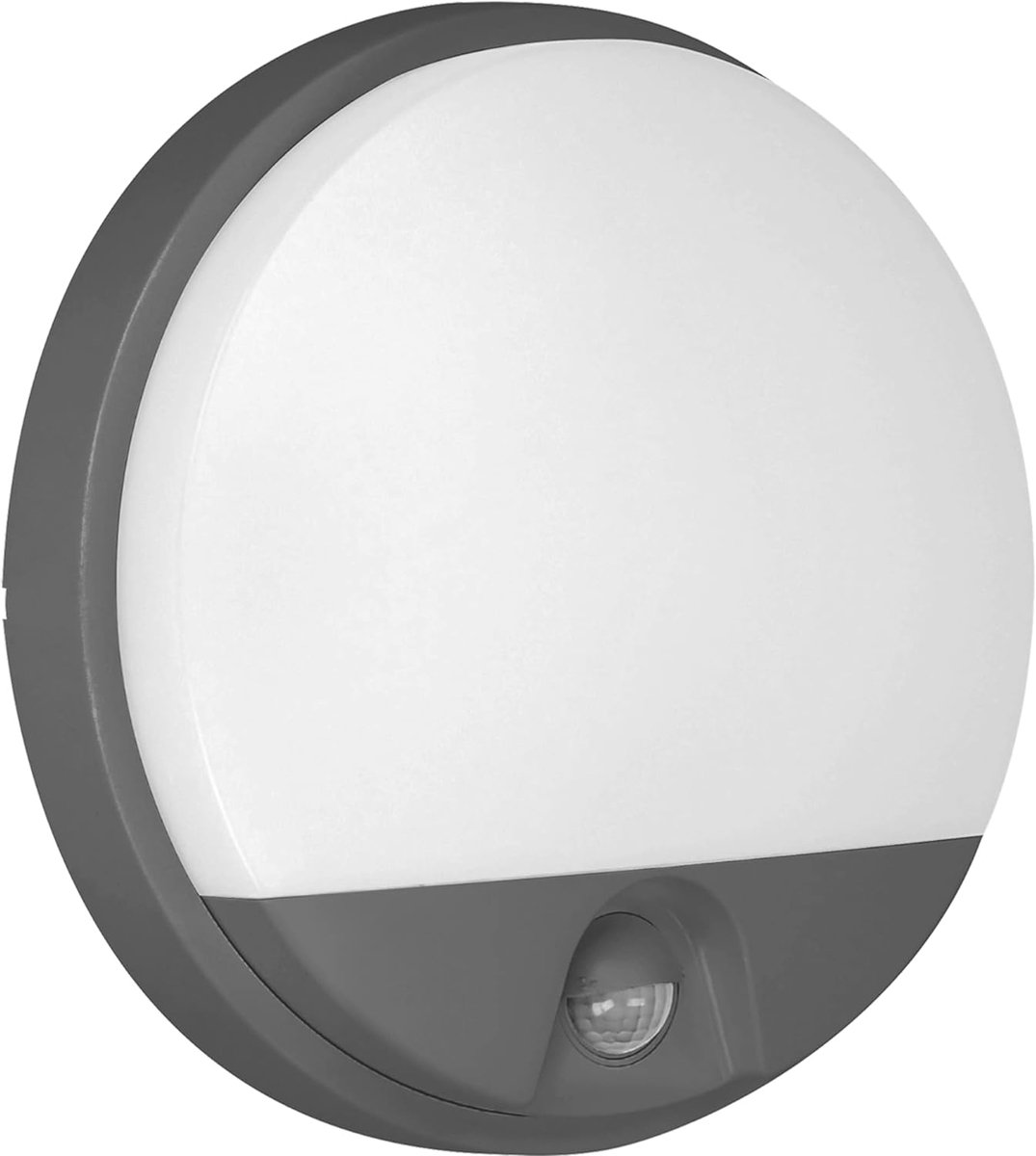 SnelShoppen - Outdoor Lamp met Bewegingssensor 140° IP54 - Energiezuinige Tuinlamp 1100lm Grijs - Moderne Verlichting voor Buiten, Terras, Oprit en Tu