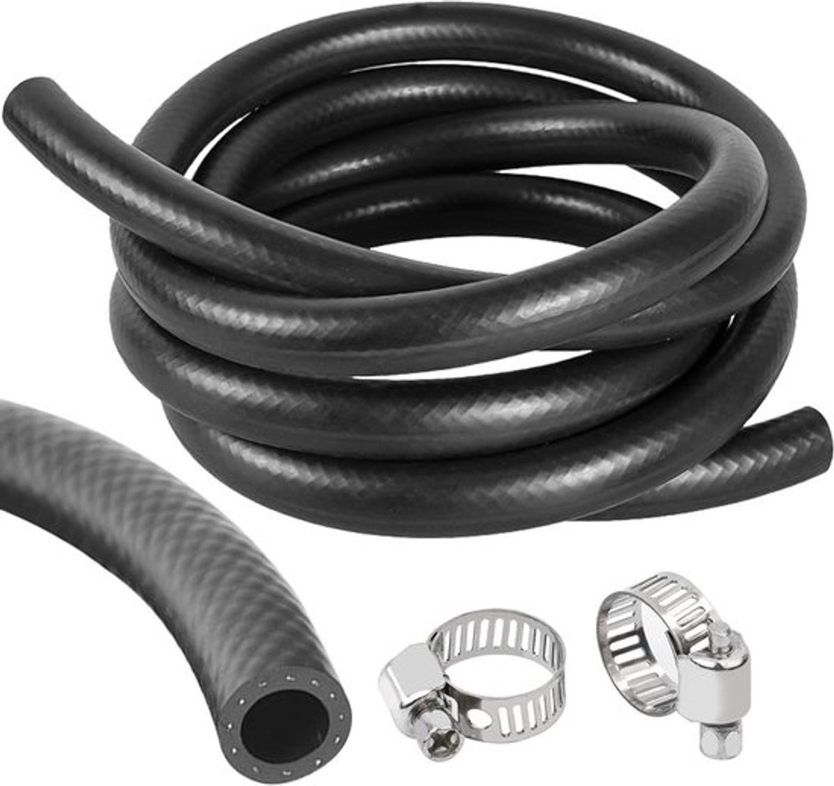 Rubberen slang - Koelslang brandstofleiding - Motoronderhoud - NBR materiaal - 1 meter 8mm ID - Zwart