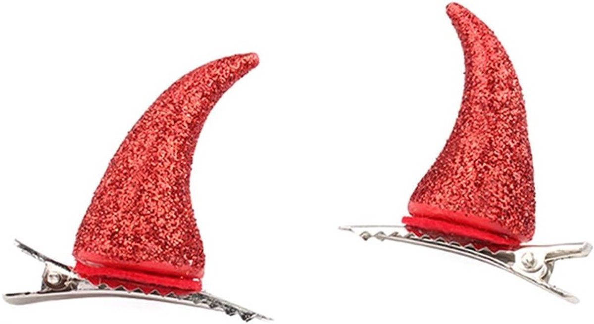 Teufelshoornen Haarspangen voor Rutschfeste Kopfbedecking, Halloween Kostuum en Cosplay Accessoires