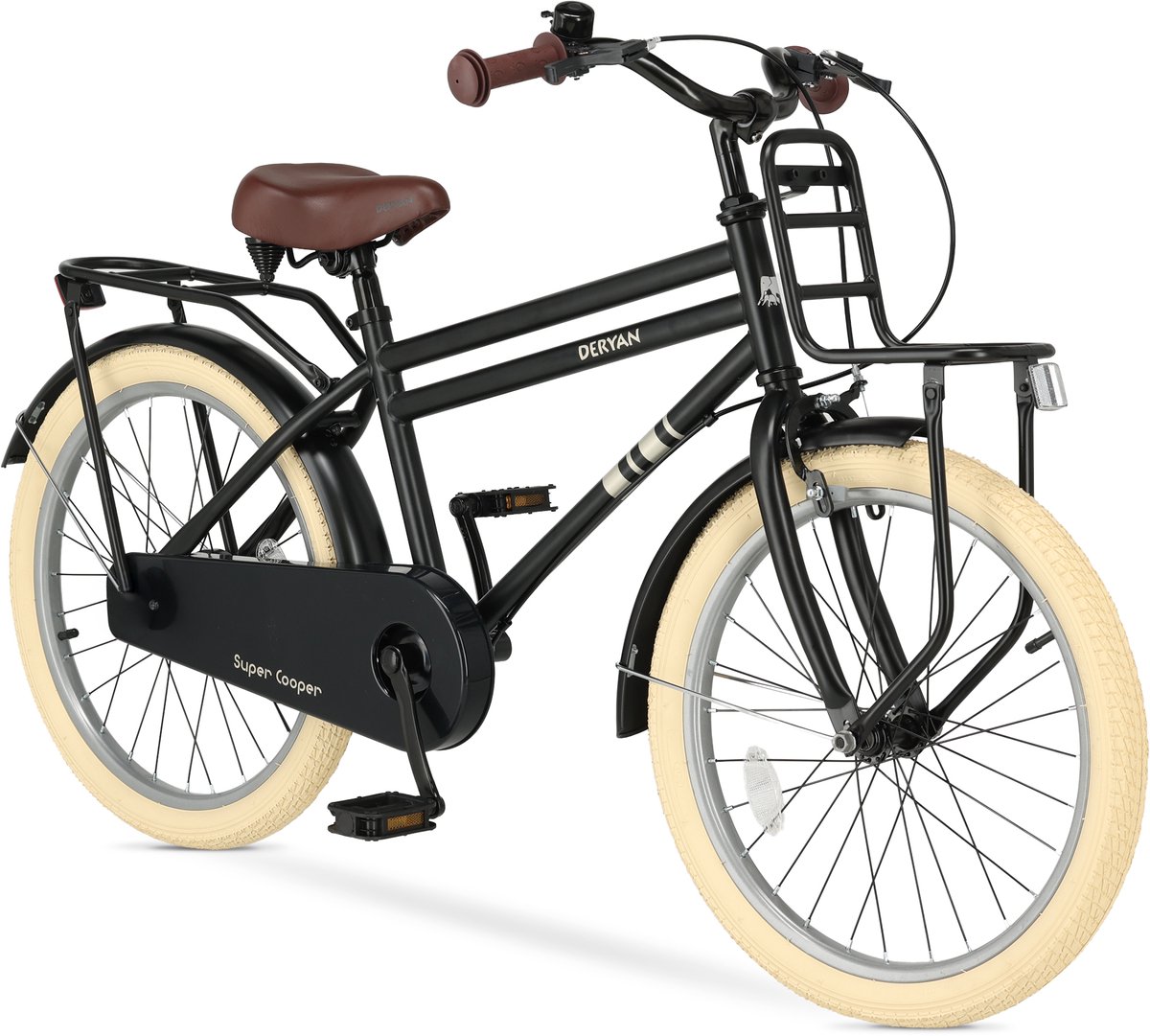 Deryan Cooper Kinderfiets 20 inch - Verstelbaar Stuur en Zadel - Zwart