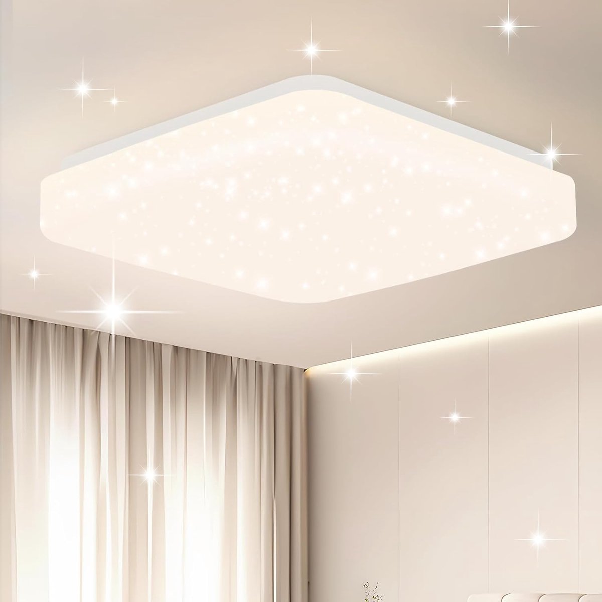 SnelShoppen - LED Plafondlamp Sterrenhemel 21cm - Moderne Keukenlamp 15W - Kinderkamer Verlichting - Neutraal Wit - Stijlvolle Sfeerverlichting voor W
